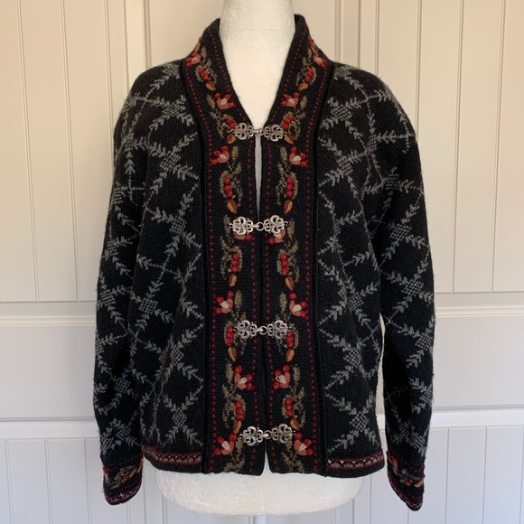 Icelandic Design Sweaters - Icelandic Design Wool Cardigan Sweater Jacket